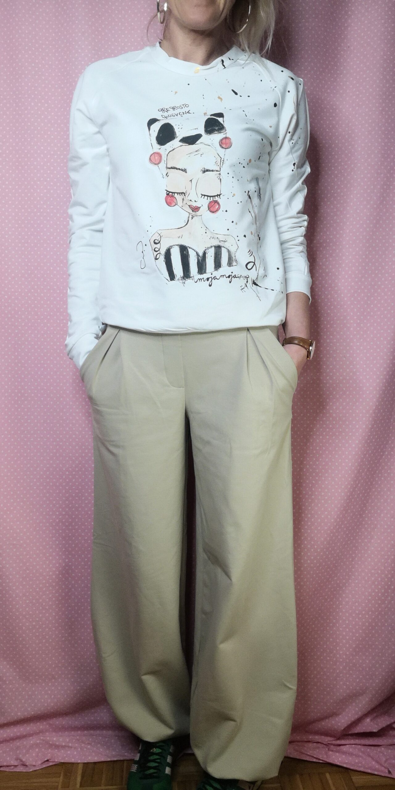 Pleated trousers - beige